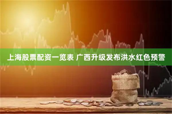 上海股票配资一览表 广西升级发布洪水红色预警